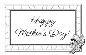 Mother's Day coloring card